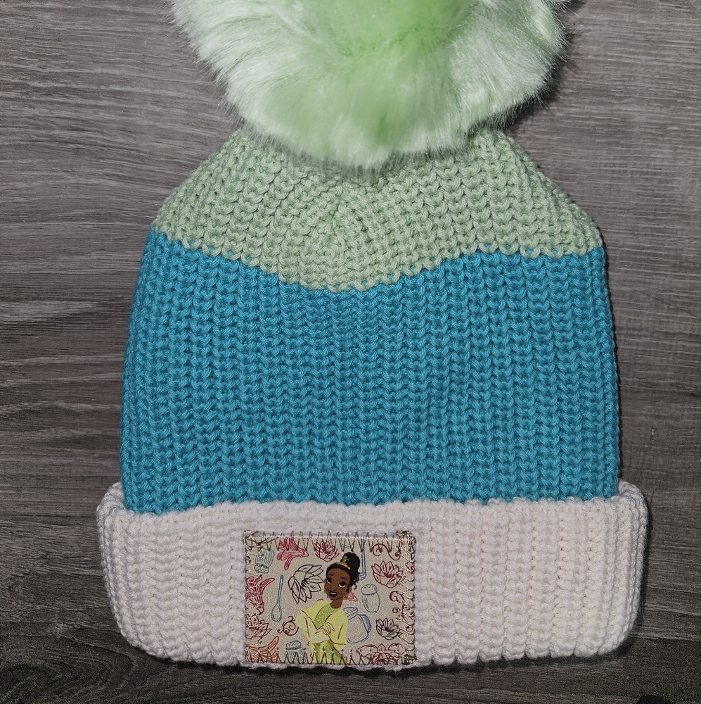Disney x Love Your Melon - Princess Tiana Youth Beanie w/ Removable Pom Pom BNWT